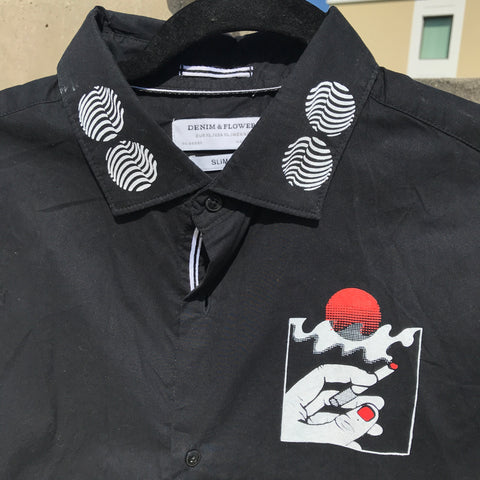 RUKU ROSE BUTTON UP